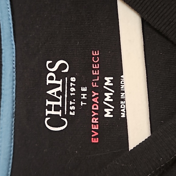 Chaps men sweat shirt  size M black and gray - Picture 3 of 3